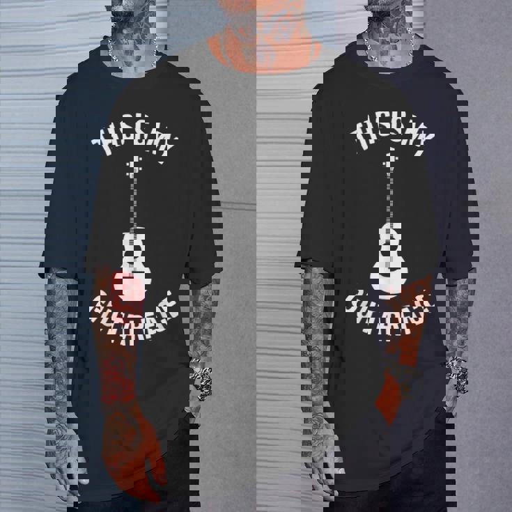 これは私のギターフェイスです ミュージシャン ギタリスト アコースティックギター Tシャツ 彼への贈り物