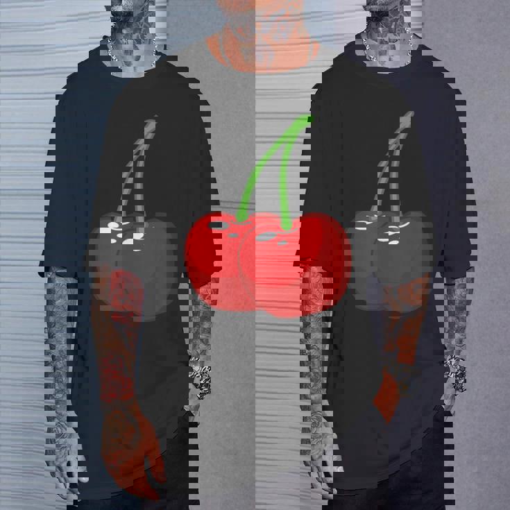 さくらんぼ2本 Tシャツ 彼への贈り物