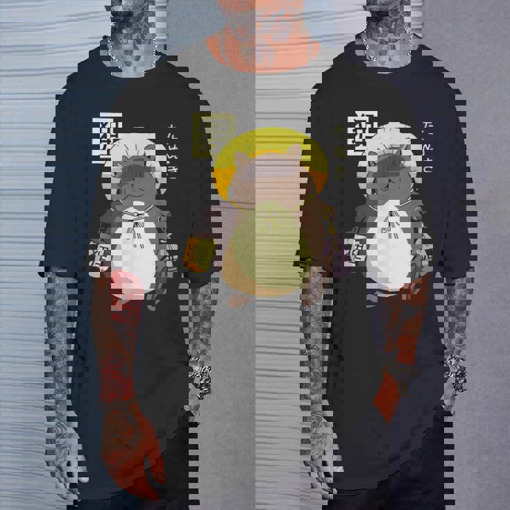 たぬき 妖怪 クリーチャー 日本語 Tシャツ 彼への贈り物