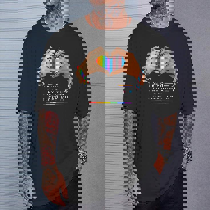 なるほど、愛してる、受け入れるよ、Lgbtqの味方プライド Tシャツ 彼への贈り物