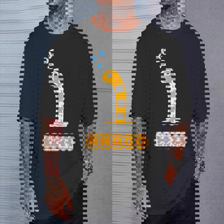 にしきあなご《Anago》【どうぶつフレンズ】水族館 ゆるくて かわいい 面白 動物 イラスト Tシャツ 彼への贈り物