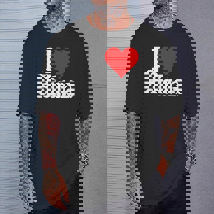 にハートのひな名前が大好き Tシャツ 彼への贈り物