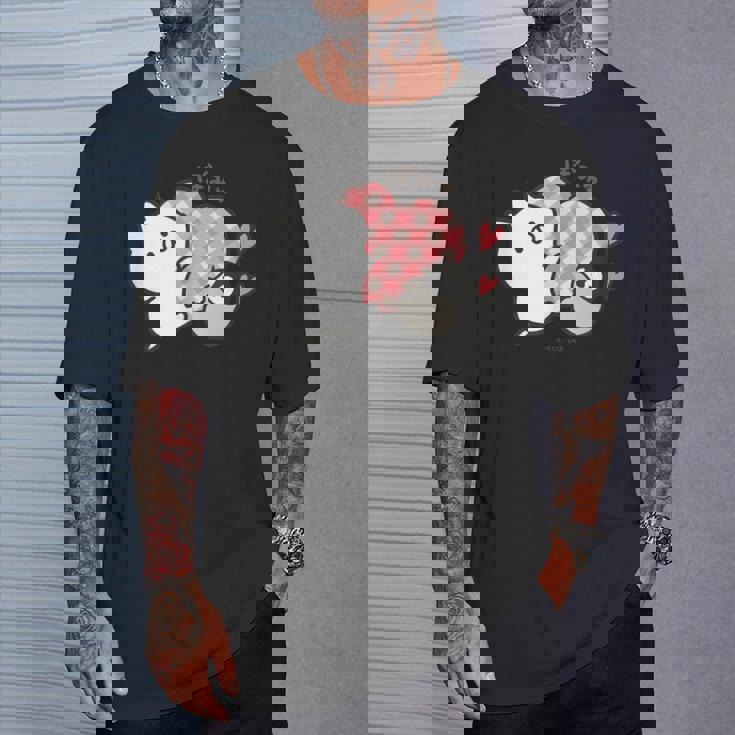 ねこぺん日和 ハート Tシャツ 彼への贈り物