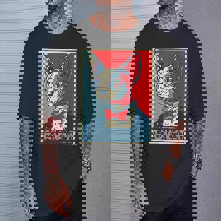 はい、私たちは面白い猫を社長として猫好きの猫好きの猫ルール面白い Tシャツ 彼への贈り物