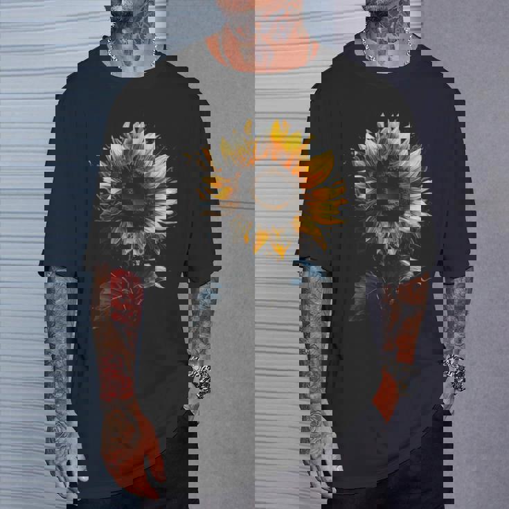 ひまわり ボタニカル 自然 アート フラワーガーデン ギフト Tシャツ 彼への贈り物