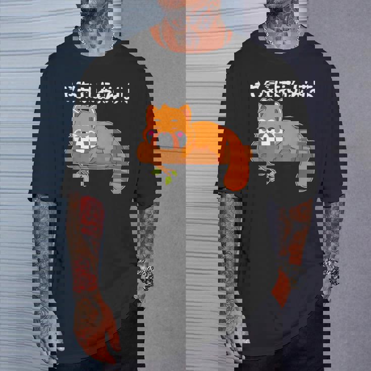 やる気はあるんすよ レッサーパンダ ジョーク かわいい 動物ギャグ好き おもしろ ネタ Tシャツ 彼への贈り物