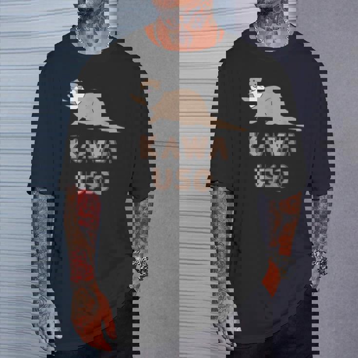 ゆるカワウソさん Otters オッターズ はろー”【No27】コツメカワウソ グッズ かわいい イラスト Tシャツ 彼への贈り物