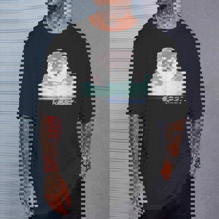 ゆるカワウソさん あそぶ？【 No2 】コツメカワウソ Tシャツ 彼への贈り物