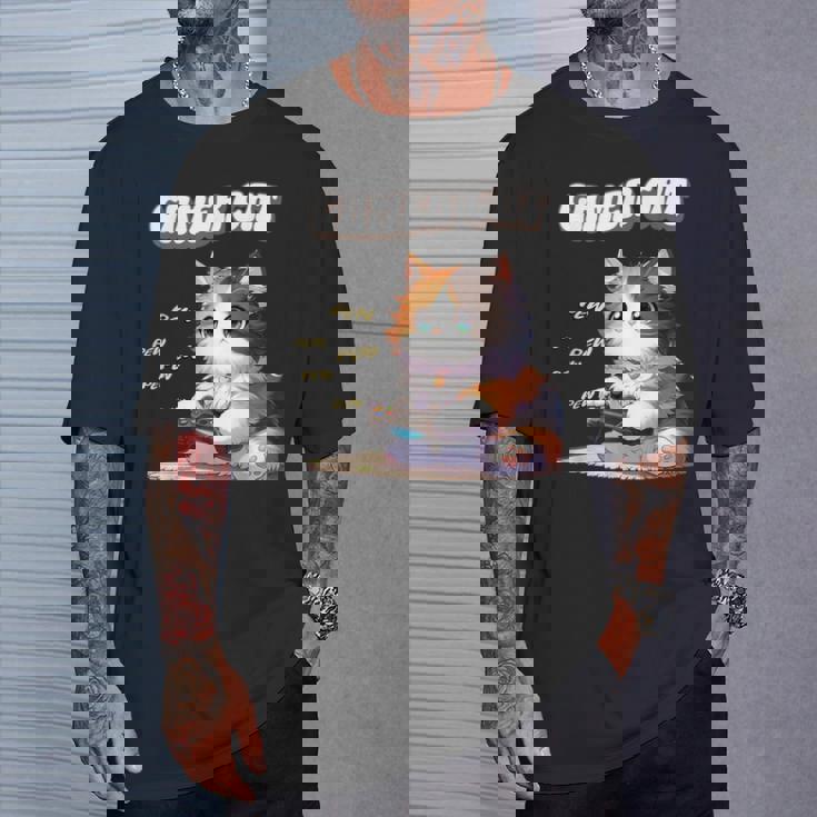 わがままゲーマー猫 ゲーム好き かわいい おもしろ マンガ アニメ オタク Tシャツ 彼への贈り物