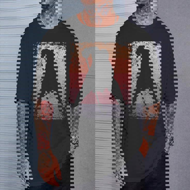 アイスホッケー プレーヤー ヴィンテージ ボーイズ アイスホッケー Tシャツ 彼への贈り物