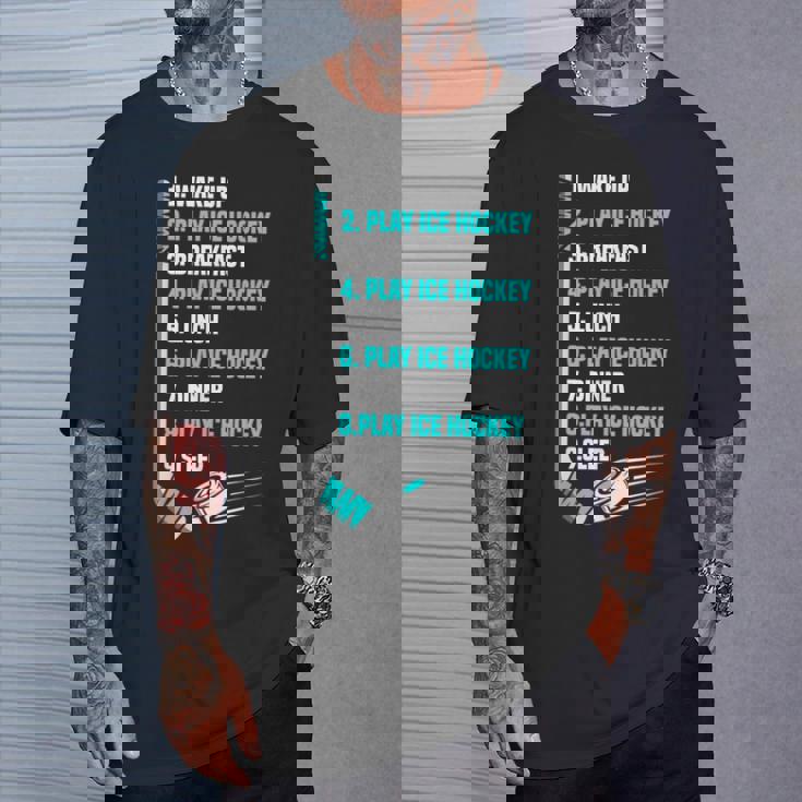 アイスホッケーデー 面白い アイスホッケー Tシャツ 彼への贈り物