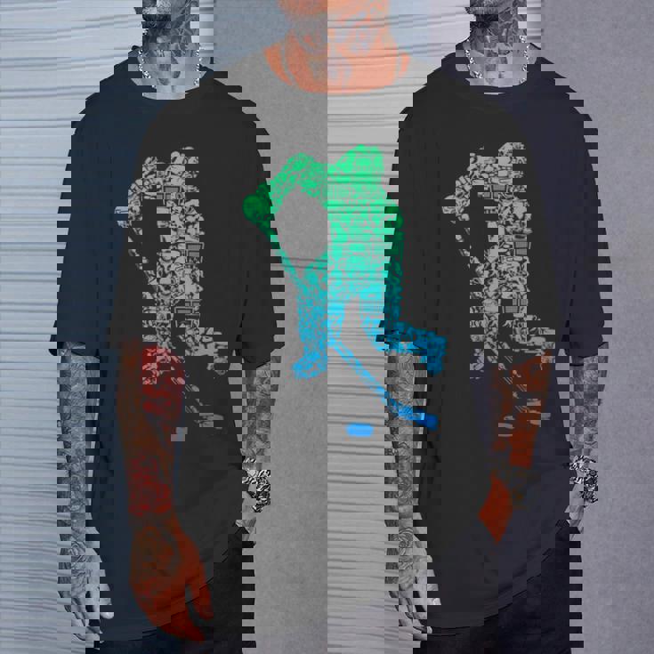 アイスホッケー選手ユースメンズキッズボーイズ 長袖tシャツ Tシャツ 彼への贈り物