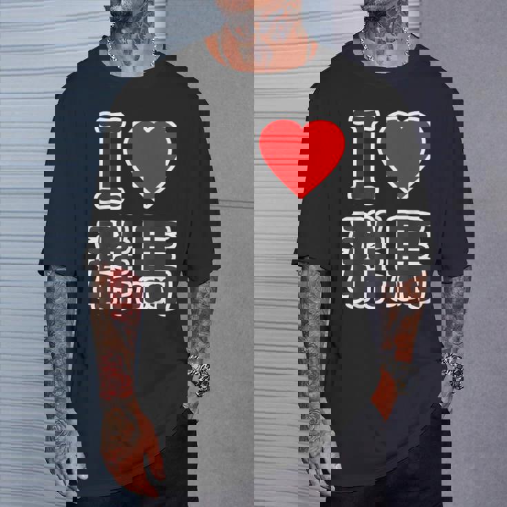 アイラブ・群馬（I Love ハート）Big 大きな文字 ハート【47都道府県】ジモtティ 旅行お土産 面白 Tシャツ 彼への贈り物