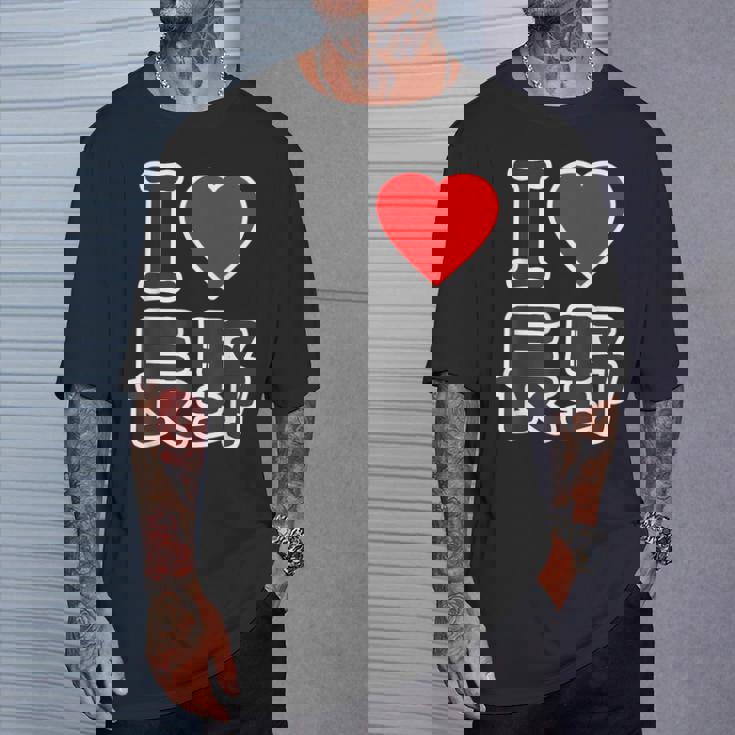 アイラブ・長野（I Love ハート）Big 大きな文字 ハート【47都道府県】ジモtティ 旅行お土産 面白 Tシャツ 彼への贈り物