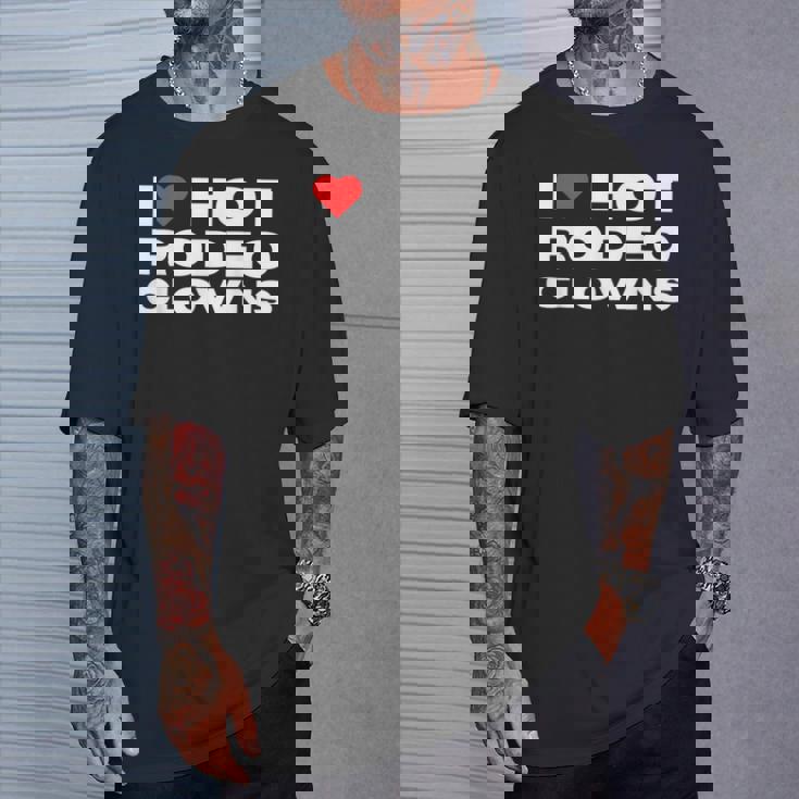 アイ・ラブ・ホット・ロデオ・クラウンズ・ファニー・ウェスタン・ロデオ・カウガール Tシャツ 彼への贈り物