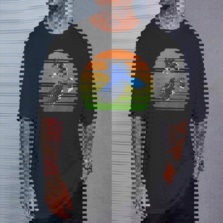 アオカケス 鳥 動物 図 バードウォッチング 贈り物 鳥類学者 生物学者 自然科学 Tシャツ 彼への贈り物