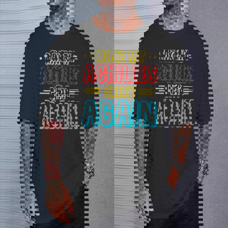 アキレス手術の回復、アキレス膝、回復手術 Tシャツ 彼への贈り物