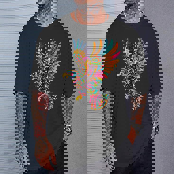 アステカ メキシコ神話 羽をつけた蛇 鷲 マヤ人 Tシャツ 彼への贈り物