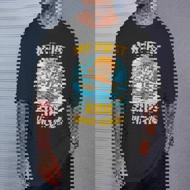 アニメ 飛行機 ライド ファーストクラスの乗客向け Tシャツ 彼への贈り物