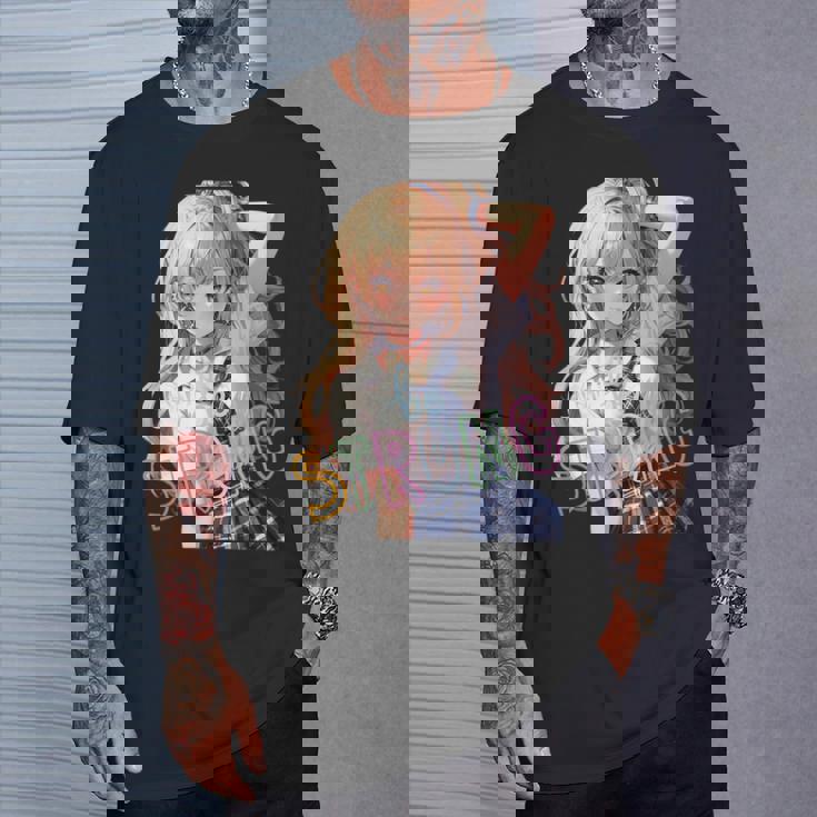 アニメ風イラスト ギャル 最強 可愛い女の子 Tシャツ 彼への贈り物