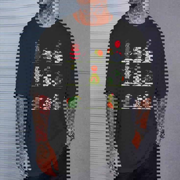 アボカド ヨガ ハロウィン モンスター Tシャツ 彼への贈り物