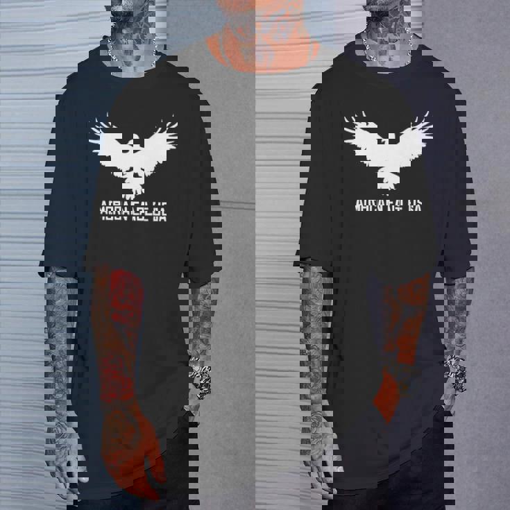 アメリカンイーグル Usa ハクトイーグルシルエット 長袖tシャツ Tシャツ 彼への贈り物