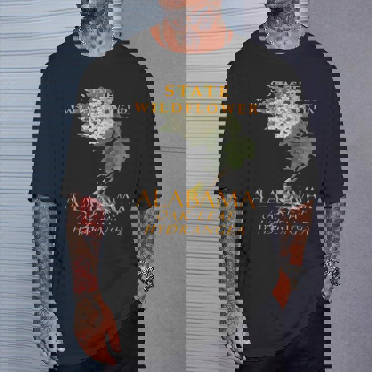 アラバマ準州ワイルドフラワー オークの葉のアジサイ Tシャツ 彼への贈り物