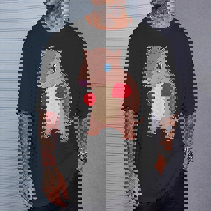 アルマジロ ボクサー ボクシンググローブ ボクシング Tシャツ 彼への贈り物