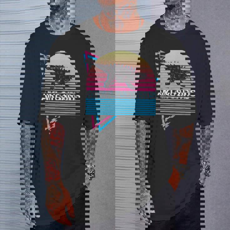 アンキロサウルス 恐竜 レトロ Tシャツ 彼への贈り物