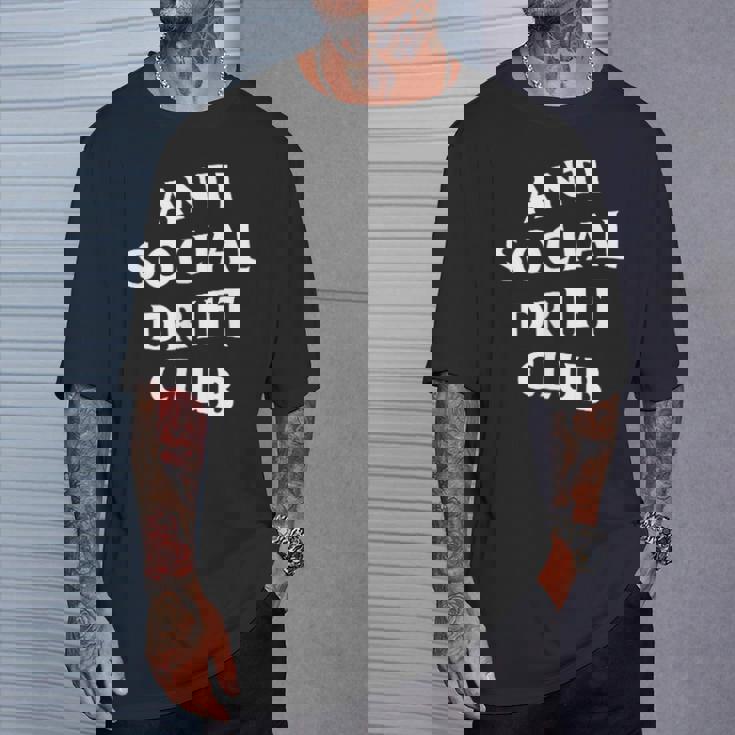 アンチソーシャルドリフトクラブホワイトロゴフロントバック Tシャツ 彼への贈り物