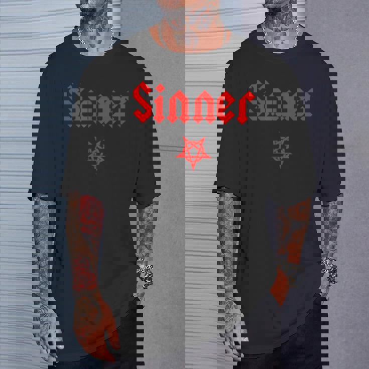 アンチ・キリストの罪人 五芒星 Tシャツ 彼への贈り物