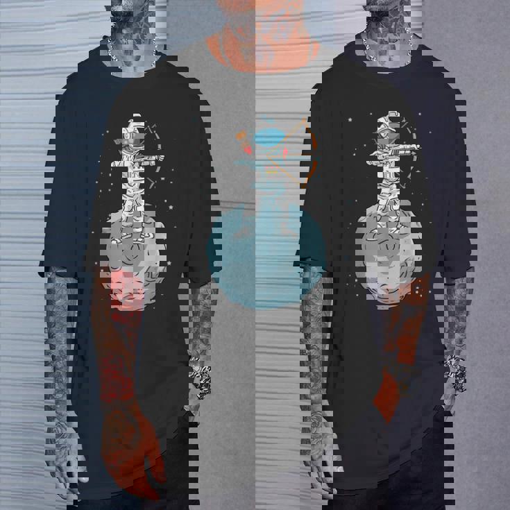 アーチェリーシャツキッズロングボウ宇宙飛行士ギフトキッズボウアーチェリー Tシャツ 彼への贈り物