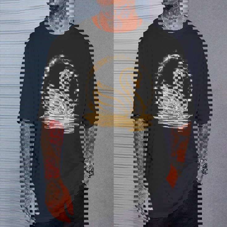 アート プリント モチーフとしての美しい白鳥、ギフトのアイデア Tシャツ 彼への贈り物