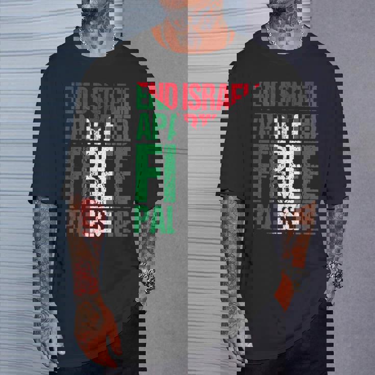 イスラエルのアパルトテッドフリーパレスチナを終えましょう Tシャツ 彼への贈り物