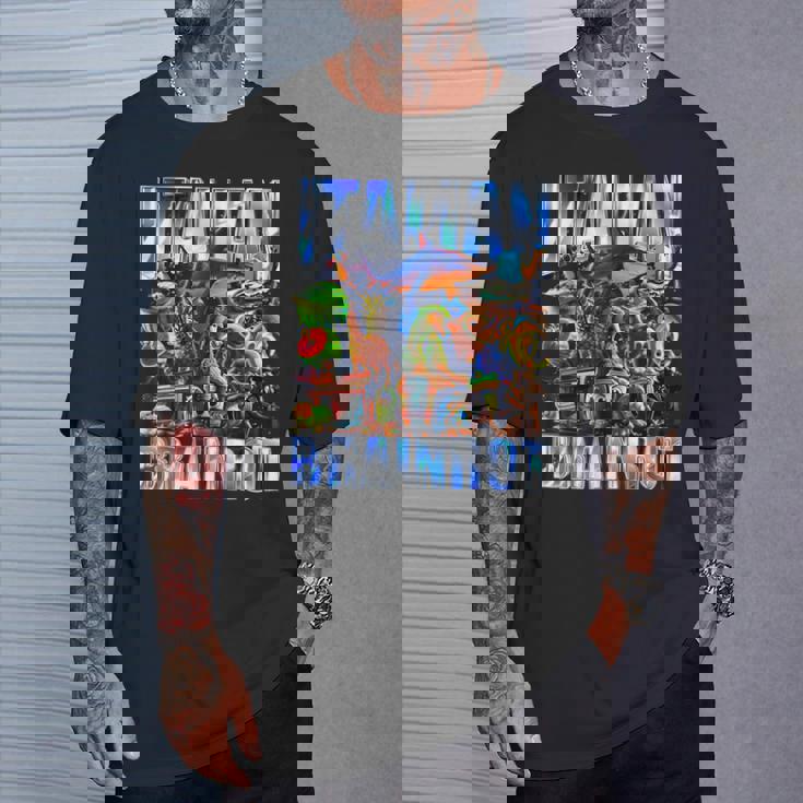 イタリア ブレイン ブートレッグ レトロ ミーム シャーク トラレロ トラララ Tシャツ 彼への贈り物