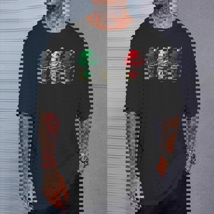 イタリア国旗カラーのイタリアジェラートカップ Tシャツ 彼への贈り物