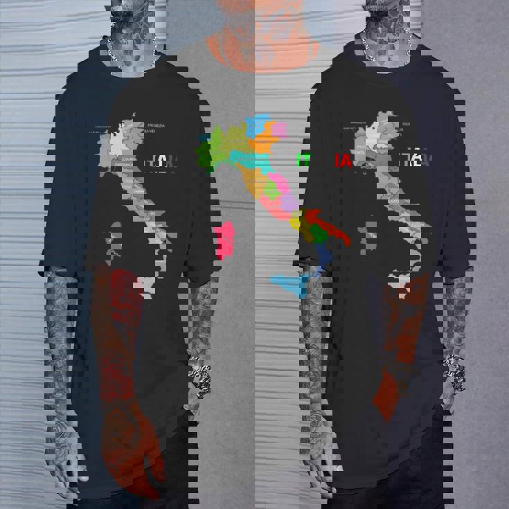 イタリア地図ブーツ 国旗 イタリア Tシャツ 彼への贈り物