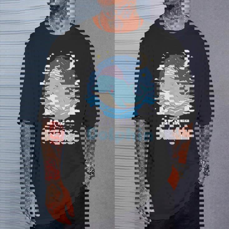 イルカのような昼寝 可愛い眠りイルカ Tシャツ 彼への贈り物