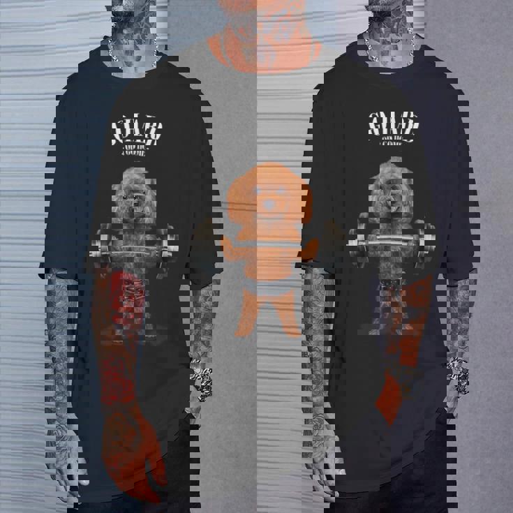 ウェイトリフティング 筋トレ バーベル やる気がないなら家に帰れ プードル 犬 Tシャツ 彼への贈り物