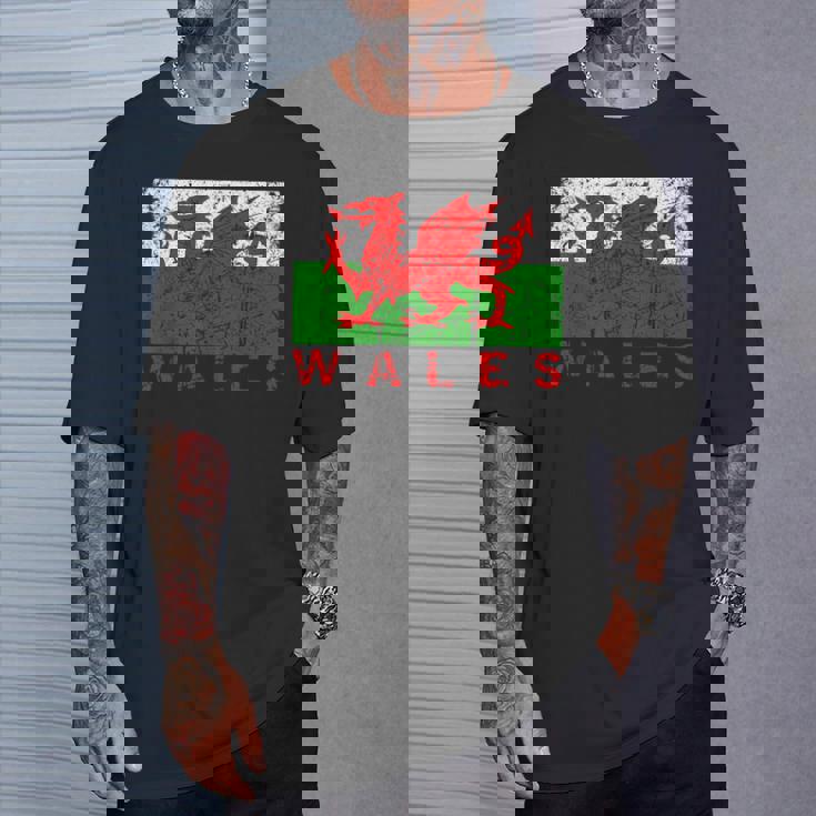 ウェールズ国旗 ウェールズ ドラゴン アンティーク調 メンズ レディース キッズ Tシャツ 彼への贈り物