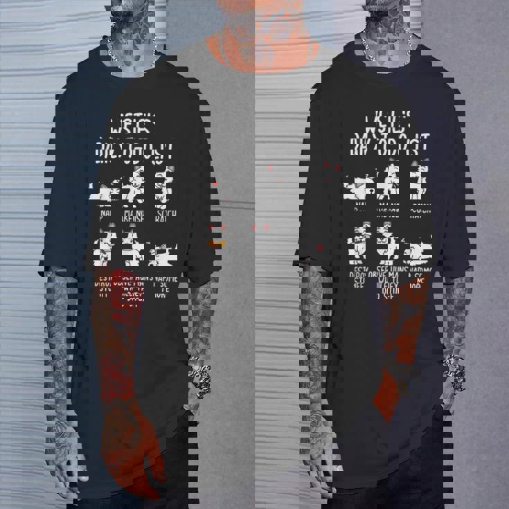 ウエスト・ハイランド・ホワイト・テリア・ウェスティ毎日のやることリスト犬 Tシャツ 彼への贈り物