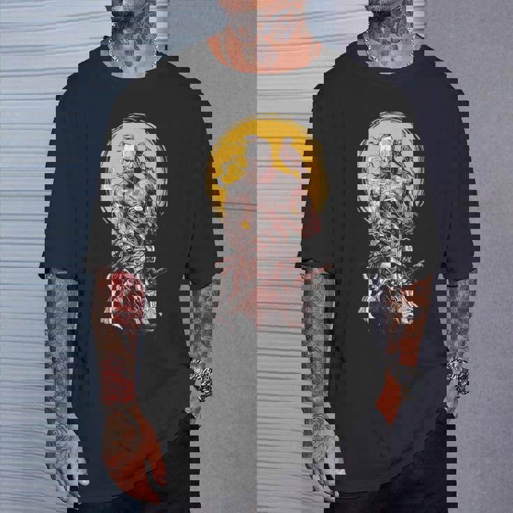 ウクライナのコサック戦士が剣を握り、ウクライナのために戦う Tシャツ 彼への贈り物