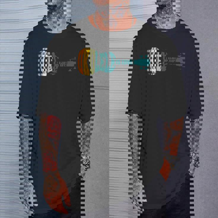 ウクレレ・イズ・ラブ アコースティック ハワイアン ミュージシャン ウクレレ アロハ ギター Tシャツ 彼への贈り物