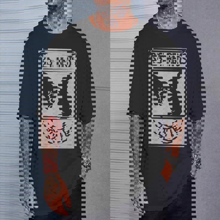 ウサギの親友 ライフ ペットギフト Tシャツ 彼への贈り物