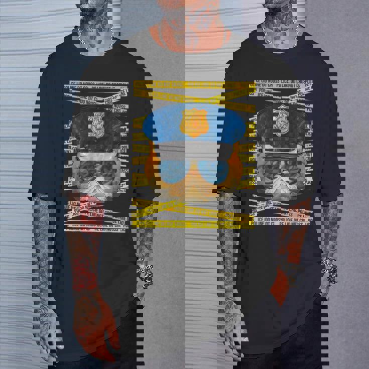 エキゾチック ショートヘア 警察官 警察官 面白い 警察 猫 Tシャツ 彼への贈り物