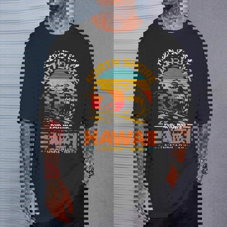 オアフ島のラニアケアビーチノースショアサーフィンハワイオアフ島 Tシャツ 彼への贈り物