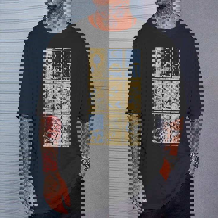 オカルト精神活性植物サイケデリックゴシック薬タロット Tシャツ 彼への贈り物