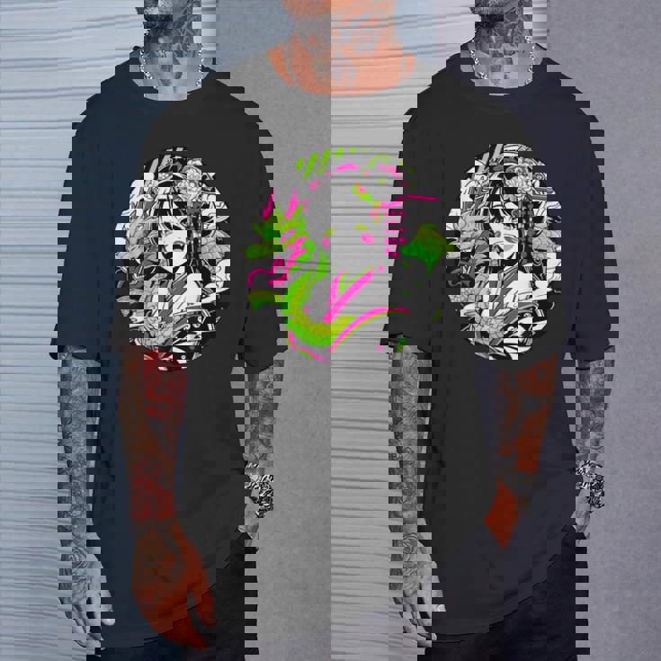 オタク愛好家のためのドラゴンボンド付きカワイイアニメ芸者 Tシャツ 彼への贈り物