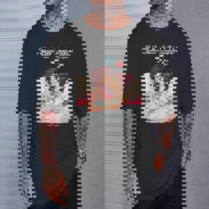 オフィシャルスリープシャツ面白いカップルロマンチックギフト Tシャツ 彼への贈り物