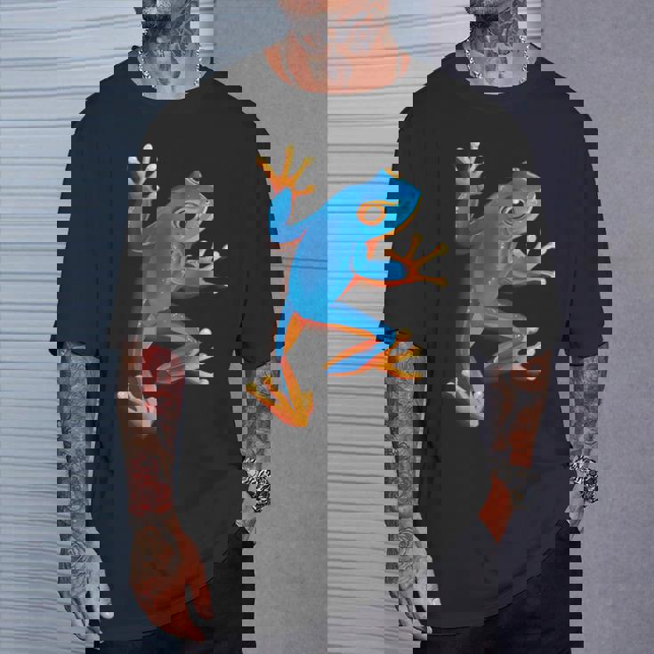 カエルの恋人-青いカエル Tシャツ 彼への贈り物